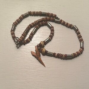 Real Shark Tooth Beaded Necklace - Unisex
